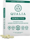 QUALIA Life Sciences Senololytic Supplex, Fisetin, Quercetin, Piperlongumin & More, 老龄化补充 - 支持优化细胞修复与恢复,自然消除僵尸细胞, 1个月供应