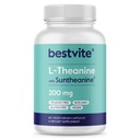 BestVite 双强 Suntheanine L-Theanine 200mg – 专利和临床研究 – 60 蔬菜卡普尔 – Vegan – No Stearates – Non GMO – Gluten Free – 放松支持
