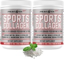运动Collagen粉,12.42 oz, pack of 2 - Grass Fed Bovine & Wild Fish 水解型I型,II型,III型多Collagen Peptides,无味蛋白粉配有BCAA,镁和电解质
