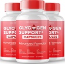 Glycogen支持 Capsules,高级公式支持补充,所有用于保持健康水平的自然公式药丸,整体健康 - 最大强度,Glycogen支持药丸审查(3 Pack)