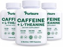 纯净咖啡因 Cafeine Theanine Capsules Pills 100mg Cafeine + 200mg L Theanine 预选工作能源,以及Fatigue的 Clarity Energy Pills, Nootropic Supplement, 120 Day Supplement, pack of 3