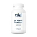 重要营养素 GI 修复营养素 → 含L Glutamine 和 N-Acetyl → 消化酶 支持 Gut 健康和消化 → Gluten 和 乳品自由 → 120 Capsules
