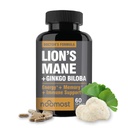 Noost Lions Mane Supplemental Capsules - with Ginkgo Biloba - 认知健康,焦点和记忆支持 - 大脑,能源和免疫健康天然超食品 - 60 Capsules - 2个月供应