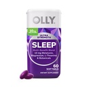 OLLY 超强睡眠软胶, 10mg Melatonin, L- Theanine, 香菊, 镁, 柠檬, 支持深眠, 夜间睡眠援助, Non Habit-Forming - 60 Counter