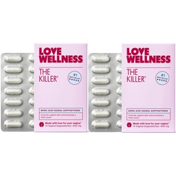 Love Wellness The Killer QQ Boric Acid 阴道套件 QQ平衡pH与支持阴道控制,健康阴道平衡与环境 QQ快速行动与无花纹 QQ Gentle与有效 28 Ct