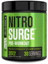 Jacked Factory NITROSURGE Pre Workingout Supplement - 无尽能源,即时强力增益,清晰焦点,强力泵 - NO Booster & Powerful Preworing Energy Powder - 30 services, Green Apple