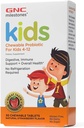 GNC 里程碑 儿童 Chewable Probiotic for Kids 4-12, 30 Chewiblets, 支持消化和免疫系统