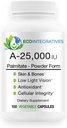 A-25,000 IU Palmitate 粉末形态(100 Capsules) 非GMO,支持低光视觉,免疫支持,皮肤和骨头的细胞完整性,抗氧化剂(标准)
