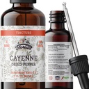 Cayenne Tincture 提取剂,有机Cayenne (Capsicum annuum) 干辣椒 - 蔬菜甘油 - 非GMO - 2 oz