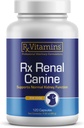Rx维生素 Rx Renal Canine Kidney 对狗的支持 - 牛奶硝酸盐提取,绿茶, & Cordyceps Capsules for Dogs - 狗肾支持补充 - 120 ct
