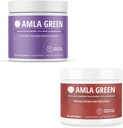 Amla Powder & Green Tea Superfood 补充品,抗氧化剂支持,用老莓(90架)和Hibiscus(30架)制造,有机,维冈