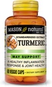 MASON NATURAL 500 mg,95%的Crucuminoids,全面健康与联合支持补充,60个植物型蔬菜