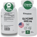 旧Label Glycine 1000MG 氨基酸补充剂 睡眠支持 Capsules - 30天供应 - 肌肉恢复、肾脏健康和凝胶形成生产支持
