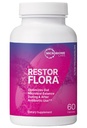 消化卫生的微生实验室(Restorflora Probioctics for Digestive Health - Gut Health Supplements 配有女性、男性和孩子的双行动性抗生素 5+ - 支持Bowel Regularity & Imune功能(60 Capsules)