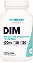妇女营养成本Diindolylmethan DIM补充400mg,120 Capsules,配有东奎伊、卡尔西姆和黑科霍什-维根、Non-GMO和Gluten Free。