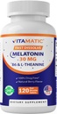 维生素Melatonin 30 mg - 含 B6 & L-Theanine - 120 带天然贝里氟化物的快速溶解片(2 Taps dose = Melatonin 60 mg)(120 计数(一包))
