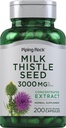 Piping Rock Milk Thetle Supplement | 200 Capsules | 集中草药提取 | | 非GMO, Gluten Free