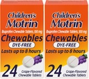 Motrin儿童无染药板 Ibuprofen Chewwable Tables for Pain & Fever, Grape, 24 Counter (Pack of 2) 豆瓣植物研究所.