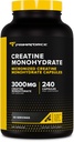 Primaforce Creatine 单水合物 Capsules - 240 Capsules,每服3 000毫克,无粘液和无粘液