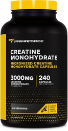 Primaforce Creatine 单水合物 Capsules - 240 Capsules,每服3 000毫克,无粘液和无粘液