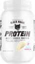 黑魔法多源蛋白 - Whey, casein, Enzymes, & MCTs - 预后工作 - Keto, 低糖, Gluten Free - 法国香草 - 24g 蛋白 - 2 LB