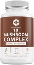 蘑菇补充剂 2500mg - 90 Capsules - 10 Mushro Master Blend - Lions Mane Reishi Cordyceps Chaga Maitake, Shitake Turkey Tail Mushrops 补充蘑菇综合剂 Capsules