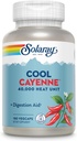 SOLARAY Cool Cayenne Pepper 40,000 HU, Cayenne Pepper Capsules, Digestion Aid, Bio-Cool Process, Lab 验证,60天钱包保证,90个服务,180个Veg Caps