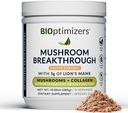 蘑菇咖啡替代品 — 盐焦糖饮料 — 狮子的马内、查加、雷希 + Collagen Peptides for Focus, Energy & Gut Health — 适应性蘑菇和MCT粉 — 15种服务
