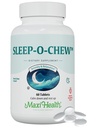 Maxi Health Sleep-O-Chew Strawberry Chewable Tables with Magnesium, Inositol, L-Tryptophan, 3mg Melatonin for Sleep Support - 成人非哈比人形成睡眠援助,科舍尔睡眠补编, 60 Counter