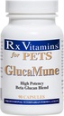 Rx维生素GlucaMune - 狗和猫的免疫支持补充剂与Beta Glucan - 室内猫的日常维生素 - Feline & Canine伤病护理, Gut Health - 90ct
