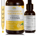 甘油酸钾补充剂,含甘油酸镁液滴1000mg,支持Calm & Bone & Muscle & Immune健康(Pineapple, FL.OZ.).