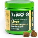 Liver & Kidney 补充狗Detox Chews, 为狗健康提供高水平的牛奶硝酸盐提取物的复杂支持, 为所有狗饲养提供120个鸡肉