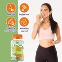 酸苹果火焰 维生素C Gummys Mega Dose - 1050 mg 维生素C - 靴子 免疫系统并支持心脏健康 - 大口味和容易吞咽(2包)