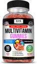 Kaya Naturals 成人多维生素Gummy, Biotin, Vitamin A, C & E, 包括锌和维生素B-12, Folic Acid,草莓 Flavor QQ Gluten-Free 多维生素 Sweet Gummys - 60 Gummys