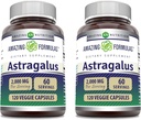 Astragalus 2000 mg Perference Capsules 补充 | 纯 Astragalus Membranaceus 植物根提取 | Non-GMO | Gluten Free(120 Counter | 2 pack)