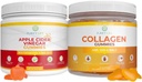 Apple Cider Vinegar & Collagen Bundle, 女性发型生长的Gummys, 健康型皮肤 & Nails (90 Gummys) 联合护理维生素, 免疫支持, 解毒,代谢, 男性女性酸