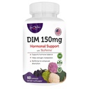 女性DIM Complex 150mg - Bioperine 雌激素平衡药丸用于更年期和热闪光剂救济 支持激素强力补充 - 60 Capsules - 在美国制造