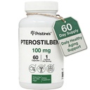 PRISTINE的Pterostilbene 100mg 抗衰老补充剂 Capsules - 60天供应 - 肺健康和精神清晰抗氧化剂 - 生物利用率高 Vegan 非转基因生物