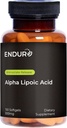 Endur Alpha Lipoic酸,抗氧化剂防御和细胞能量支持,即时释放,Vegan,Gluten Free,300mg(150软胶)