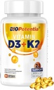 维生素D3 K2配有MCT石油补充剂,维生素D35,000 IU & K2 100MCG(MK7),支持Immune, Bone & Teeth Health - Gluten Free Non-GMO - 30 Softgels