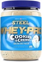 钢铁补充剂 Whei-Pro 100% 纯 Whei 蛋白质 男女配药 饼干和Creme 肌肉增益和精液 肌肉恢复 1.59磅 BCAA 5g = 非GMO = 25 服务