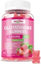 Glutathione Collagen Gummys 补充:维生素C, E, D&B12 Glutathione 补充1000mg 抗氧化剂支持皮肤亮化抗衰老公式