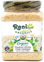 Rani Organics Pyllium 整体胡斯克粉(Isabgol), 饮食纤维补充剂, USDA Organic 9.8oz(280g) PET Jar ~ All Natural → Vegan → Gluten 友好 → 非GMO → 印度起源
