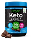 Keto Collagen蛋白粉、巧克力 - 10g 草药 水解Collagen Peptides for Men & Men, Type I & III, 5g MCT 油 - 头发、皮肤、钉子、和联合支持、Non-GMO、Gluten Free - 0.88lb