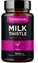 PhiNaturals Milk Thistle 提取 Capsules 补充 Liver Detox 260mg Silymarin 30:1 提取等效于 7800mg 牛奶 硝基 种子 liver Detox Silimarina
