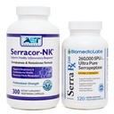 Serracor-NK(300) & Serra-RX 260,000 SU(120) - Scar Tission Bundle - Acid-Resistant Serrapeptase 蛋白质分析系统酶