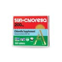 Sun Chlorella 200 mg Green Algae Superfood Supplement - Pulverized Cell wall - 氯酚,CGF,活性B12,铁,蛋白质 - 非GMO - 300 平板电脑