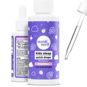 Wink Well Kids Liquid Melatonin Drops - 托德勒睡眠援助的天然婴儿睡眠滴,配有1mg Perervice - 非添加性儿童液体Melatonin - 2 Oz