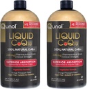 Qunol Liquid CoQ10 100mg, Superior Absorption Natural Supplement Form of Coenzyme Q10, Antioxidant for Heart Health, Orange Pineapple Flavored, 60 Servings, 20.3 oz Bottle, Pack of 2