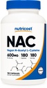 N-乙酰L-Cysteine(NAC)600mg,180 Capsules - 非GMO,无胶囊
